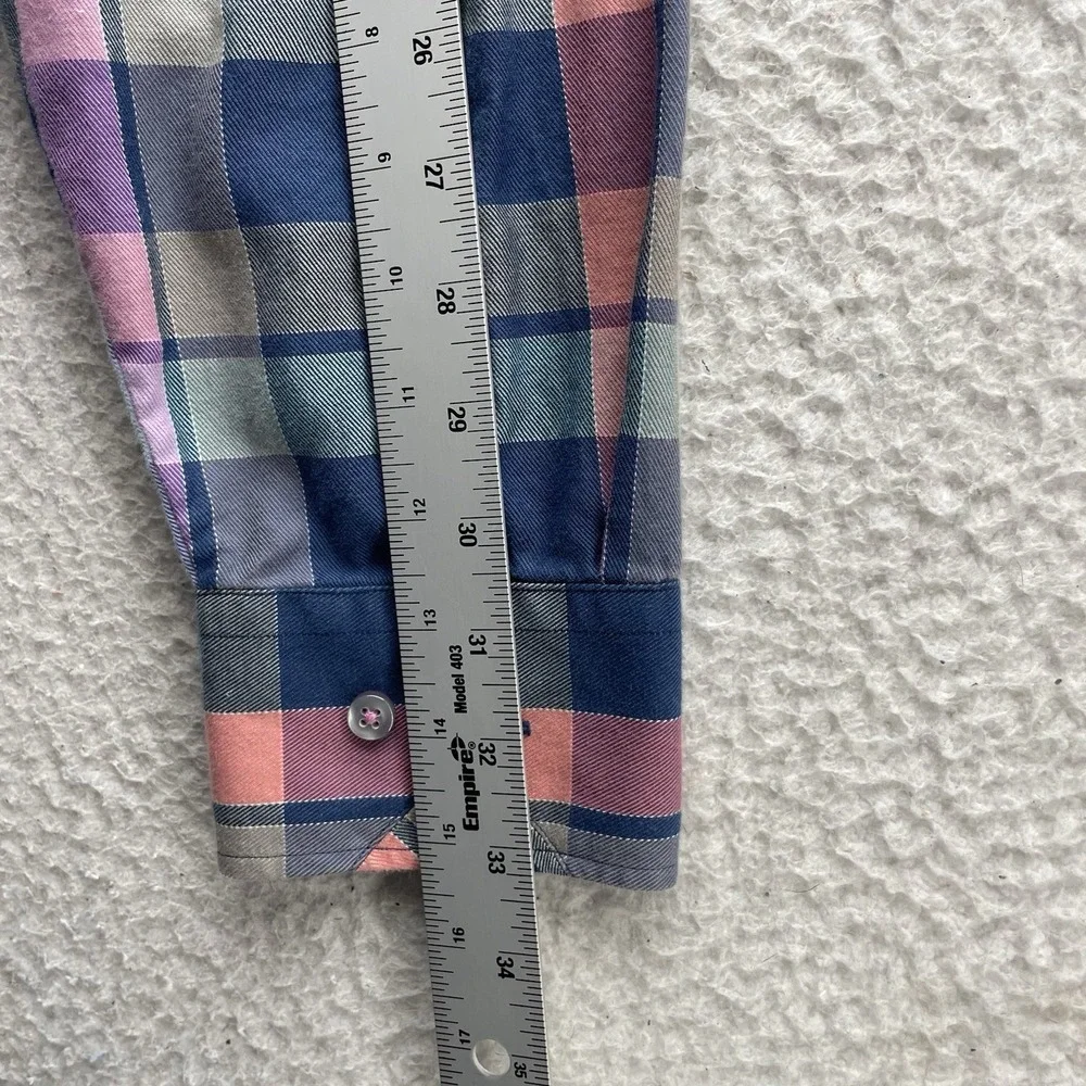 Tommy Bahama Shirt Mens Medium‎ M Multicolor Pastel Plaid Check Preppy Button Up